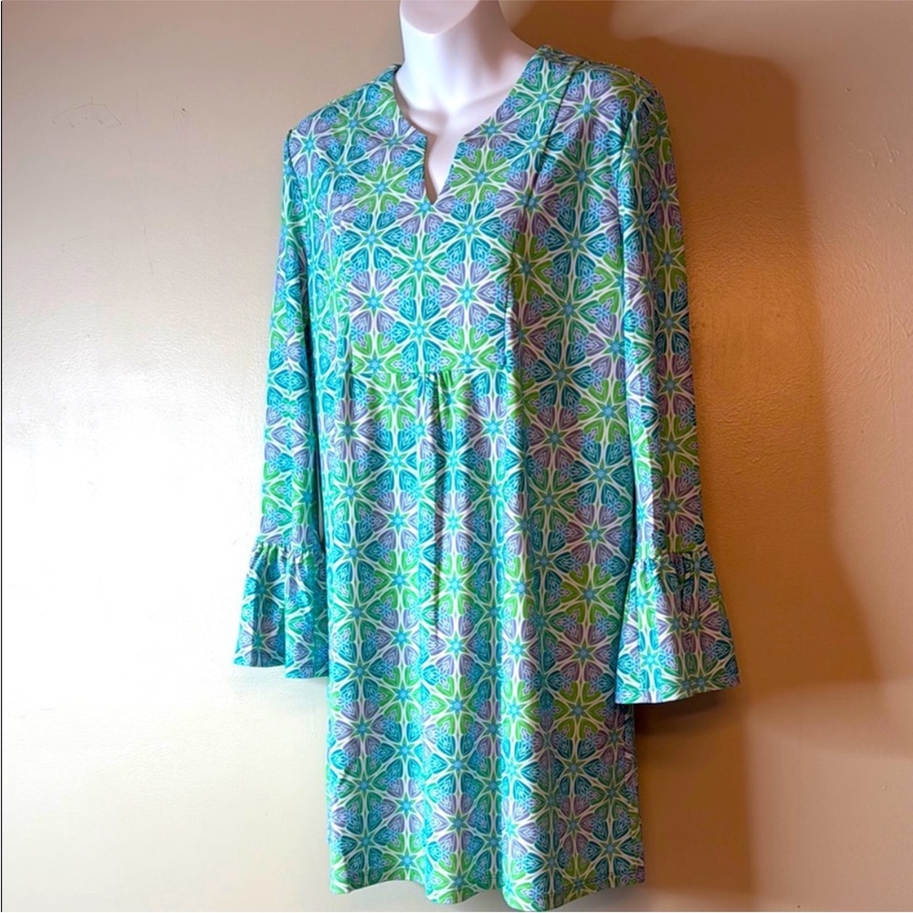 NWT Katherine Way‎ Colorful Geometric
Pattern Dress size SMALL
